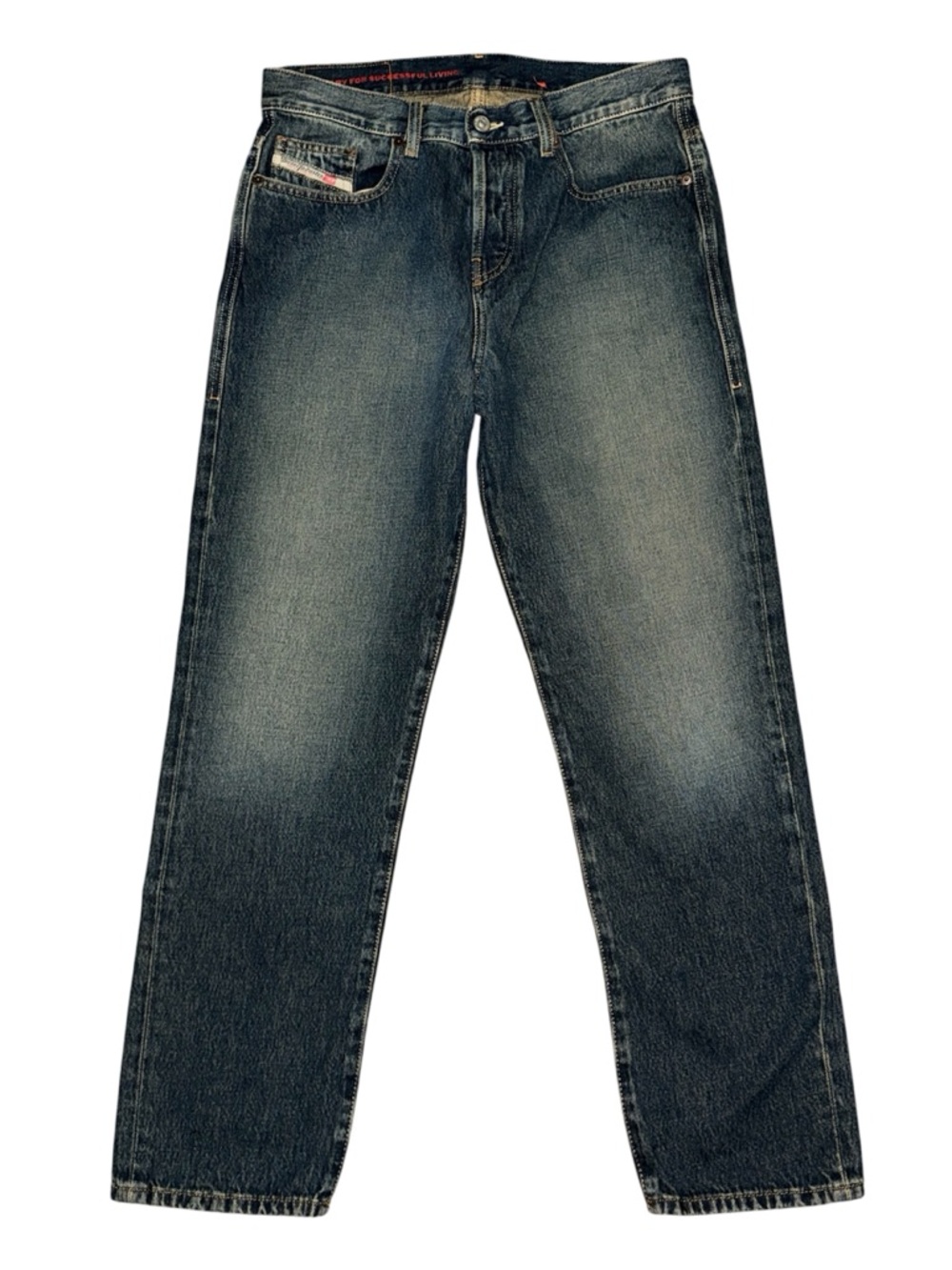 Diesel D-Viker 2020 Jeans Mens 30x30 Medium Wash Straight Leg Button Fly